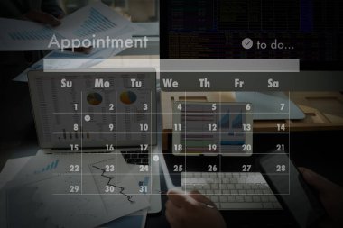 erkek iş yazma işi çalışma ve takvim yoğun takvim görev ve randevular Haftalık Planlama Programı