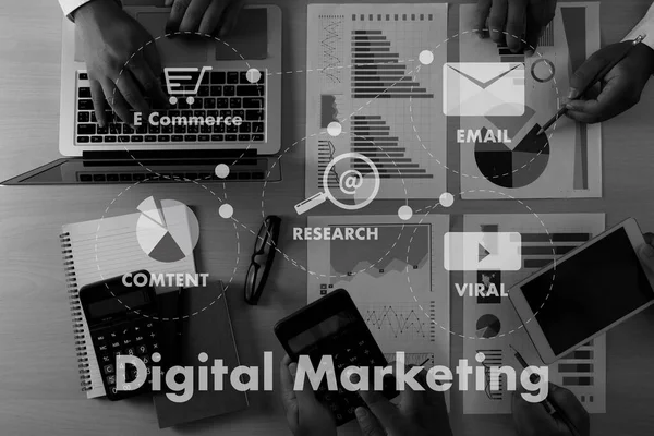 Digitale Marketing Nieuw Opstartproject Millennials Business Team Handen Aan Het — Stockfoto