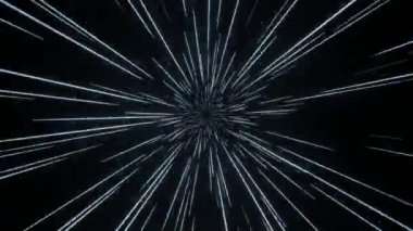 VJ soyut yıldız tüneli. Soyut yıldız ışığı. Fütürist 3D görüntüleme arkaplanı. Tasarım projeniz için bir model