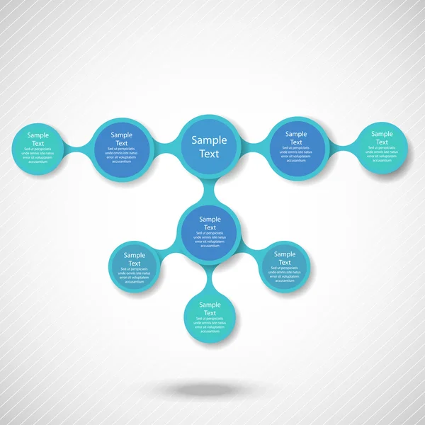 Metaball kolorowe okrągłe schemat infografiki — Wektor stockowy