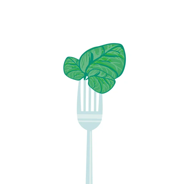 Concept vectoriel illustration végétarienne avec fourchettes — Image vectorielle