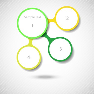 renkli yuvarlak diyagram metaball infographics