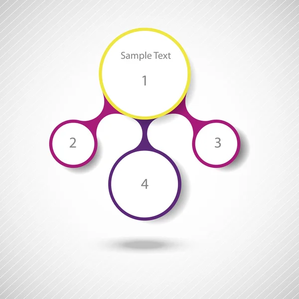 Infographies colorées de métabalise de diagramme rond — Image vectorielle