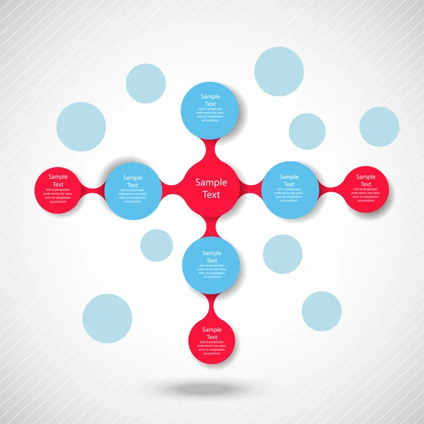 Colorful round diagram metaball infographics — Stock Vector