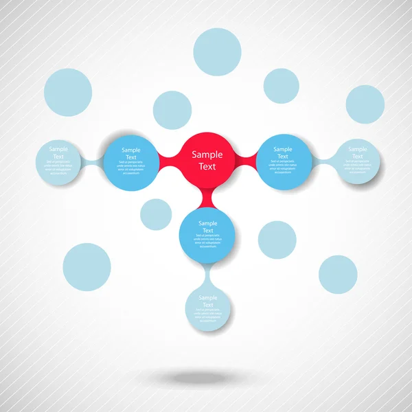 Colorato diagramma rotondo metaball infografica — Vettoriale Stock