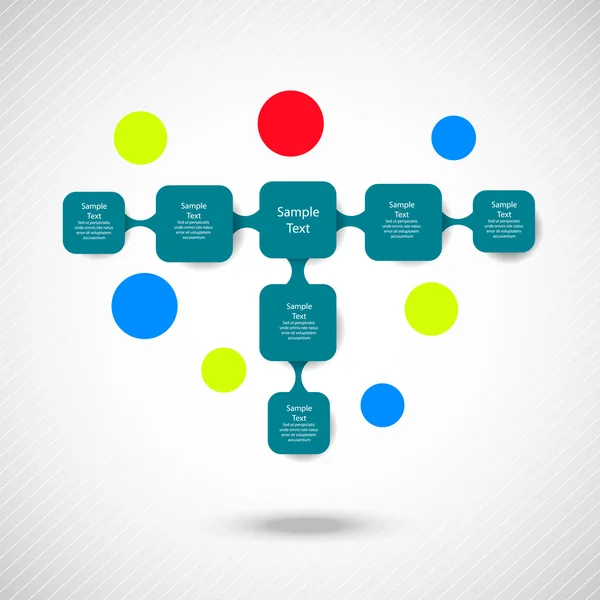 Metaball diagrama redondo colorido infográficos — Vetor de Stock