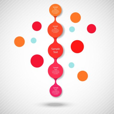 renkli yuvarlak diyagram metaball infographics