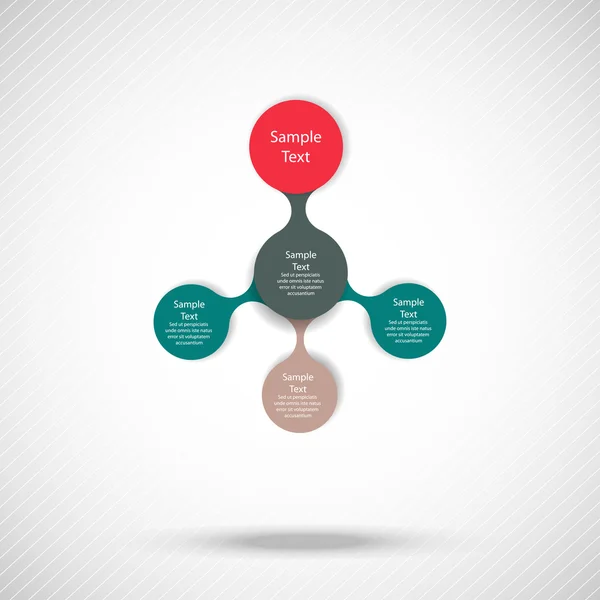 Metaball colorato diagramma rotondo infografica — Vettoriale Stock