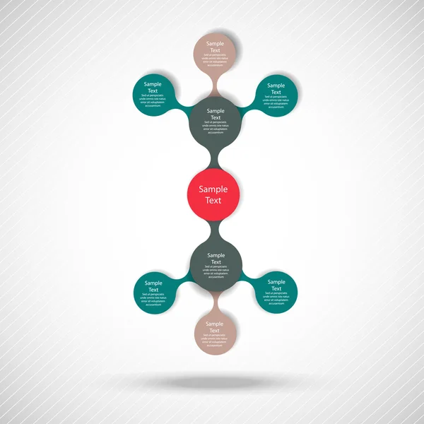 Metaball renkli yuvarlak diyagramı infographics — Stockvector