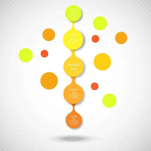 Diagrama redondo colorido metaball infográficos — Vetor de Stock