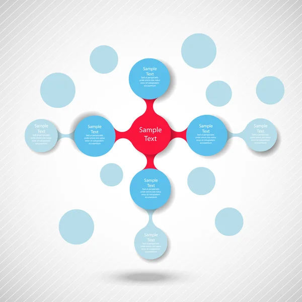 Colorful round diagram metaball infographics — Stock Vector