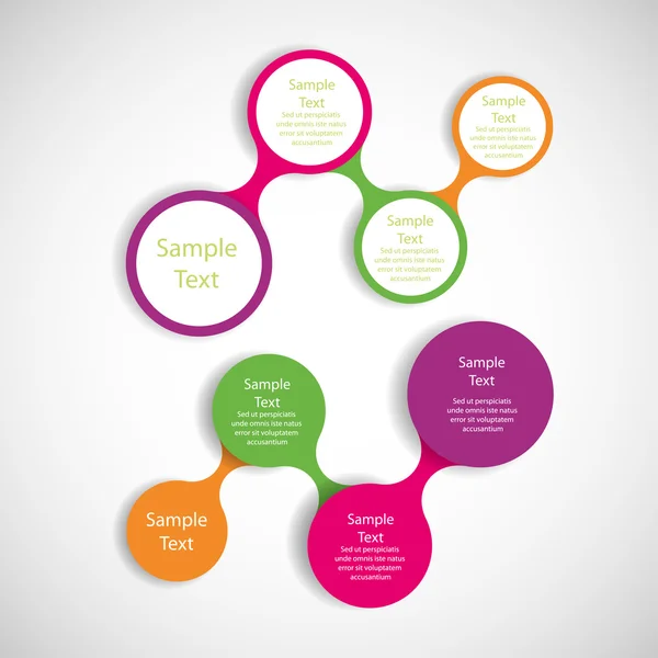 metaball renkli yuvarlak diyagramı infographics