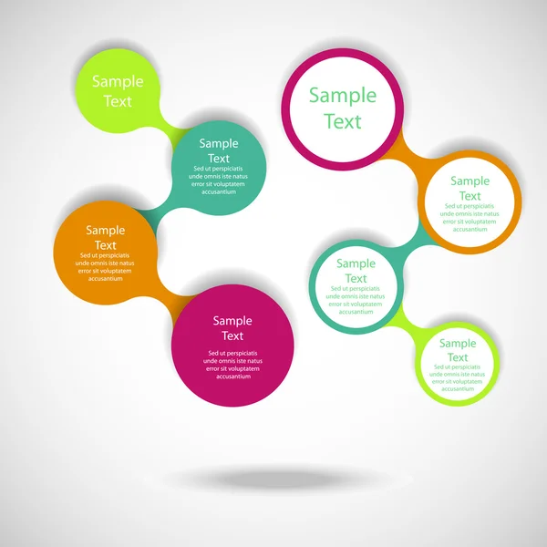 Metaball colorato diagramma rotondo infografica — Vettoriale Stock