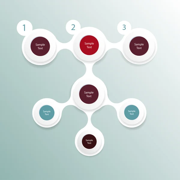 Kleurrijke ronde metaball diagram infographics — Stockvector