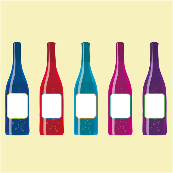 Silhueta de garrafa de vinho vetorial —  Vetores de Stock
