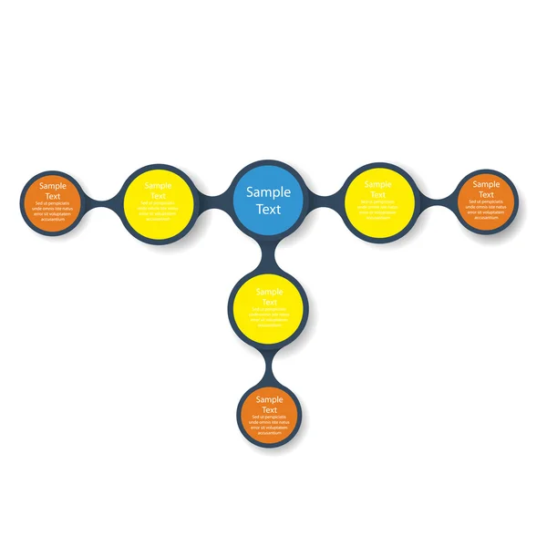 Metaball colorato diagramma rotondo infografica — Vettoriale Stock