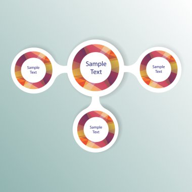 renkli yuvarlak diyagram metaball infographics