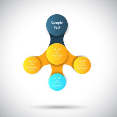 vektör infographics metaball diyagramı şablonu iş sunumları için yuvarlak