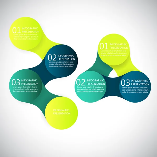 Infográficos vetoriais metaball modelo de diagrama redondo para apresentações de negócios — Vetor de Stock