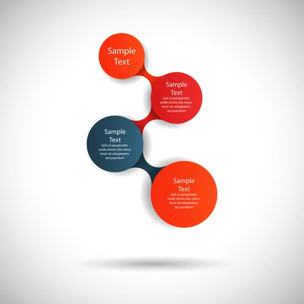 Infografías vectoriales metaball plantilla de diagrama redondo para presentaciones empresariales — Archivo Imágenes Vectoriales