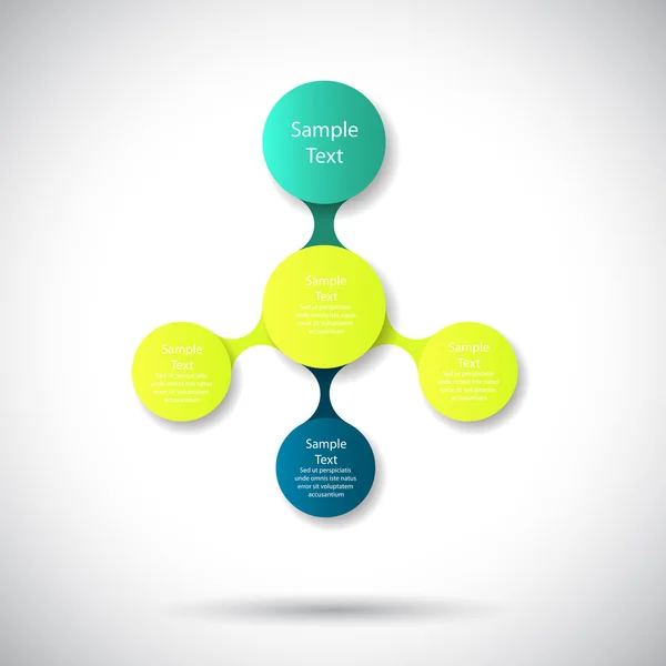 Infográficos vetoriais metaball modelo de diagrama redondo para apresentações de negócios —  Vetores de Stock