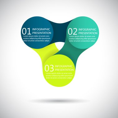 vektör infographics metaball diyagramı şablonu iş sunumları için yuvarlak