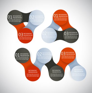 vektör infographics metaball diyagramı şablonu iş sunumları için yuvarlak