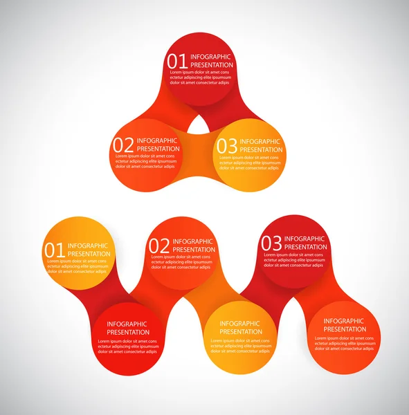 Infografías vectoriales metaball plantilla de diagrama redondo para presentaciones empresariales — Vector de stock