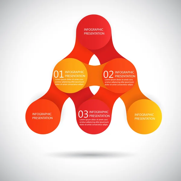 Infografías vectoriales metaball plantilla de diagrama redondo para presentaciones empresariales — Archivo Imágenes Vectoriales