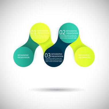 vektör infographics metaball diyagramı şablonu iş sunumları için yuvarlak