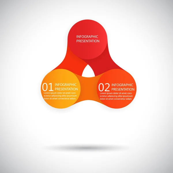 Infografías vectoriales metaball plantilla de diagrama redondo para presentaciones empresariales — Archivo Imágenes Vectoriales