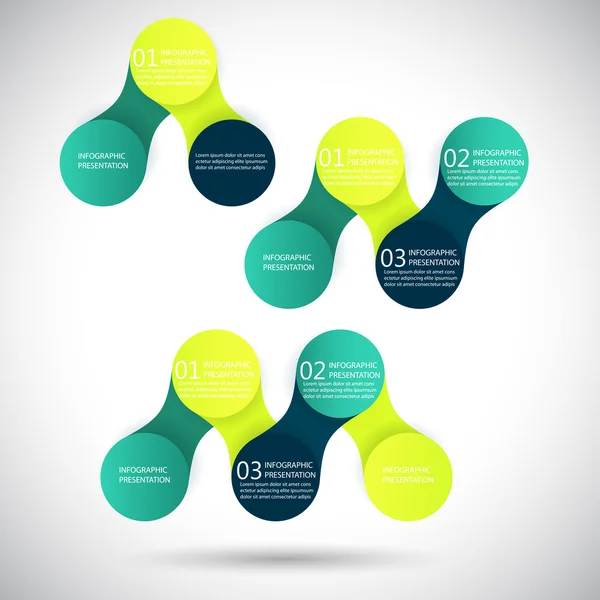 Infografías vectoriales metaball plantilla de diagrama redondo para presentaciones empresariales — Archivo Imágenes Vectoriales