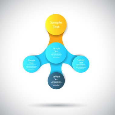 vektör infographics metaball diyagramı şablonu iş sunumları için yuvarlak