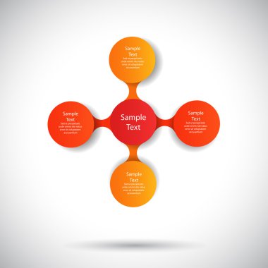 vektör infographics metaball diyagramı şablonu iş sunumları için yuvarlak