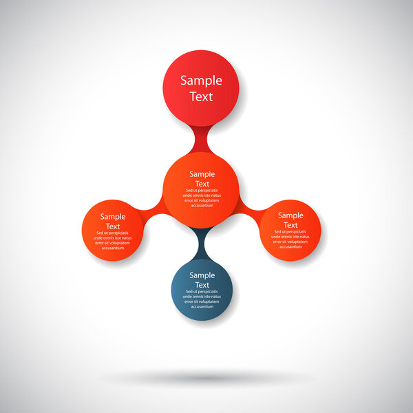 vector infographics metaball round diagram template for business presentations