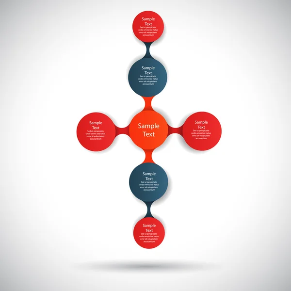 Wektor infografiki metaball okrągły szablon diagram na prezentacje biznesowe — Wektor stockowy