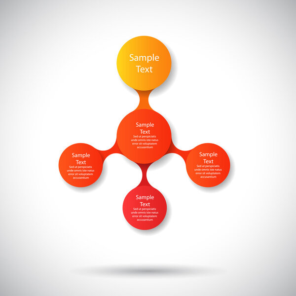vector infographics metaball round diagram template for business presentations