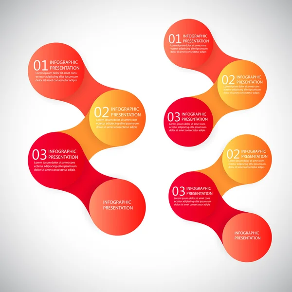 Infografías vectoriales metaball plantilla de diagrama redondo para presentaciones empresariales — Archivo Imágenes Vectoriales