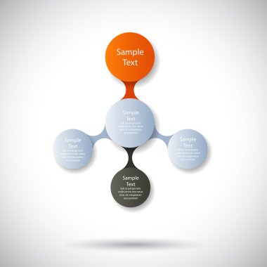 vektör infographics metaball diyagramı şablonu iş sunumları için yuvarlak