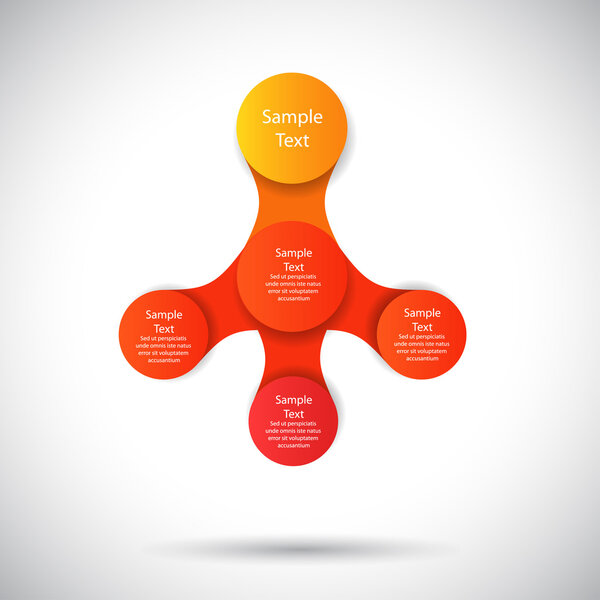 vector infographics metaball round diagram template for business presentations