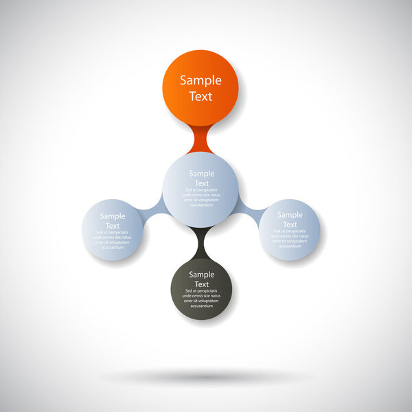 vector infographics metaball round diagram template for business presentations