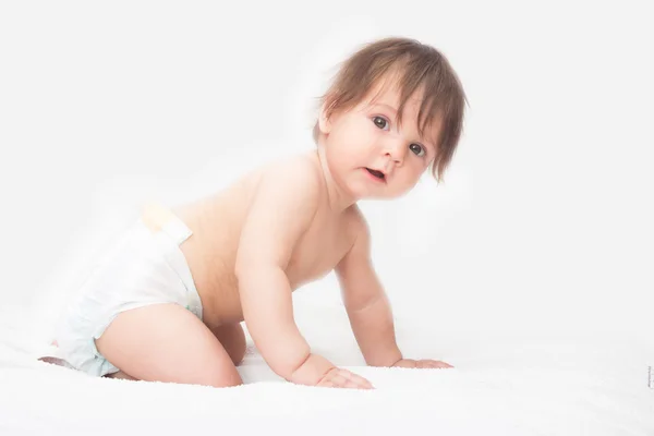 Crawling baby girl — Stock Photo, Image