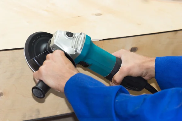 Polishing by grinder process — Stock Photo, Image