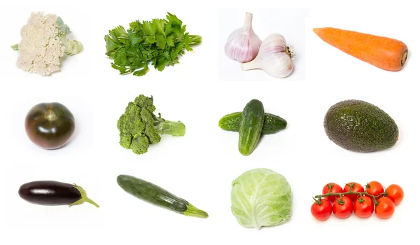 Conjunto de verduras frescas y saludables — Foto de Stock