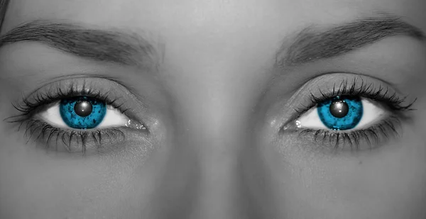 Big blue eyes — Stock Photo, Image