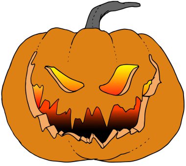 Cadılar bayramı teması üzerine Raster illüstrasyonu