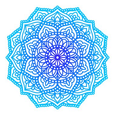 Vector mandala karalama tarzında. Zentangle. Kağıt kesiği şablonu. Kartlar, posterler, davetiyeler, el ilanları, yoga, meditasyon için soyut dantel çiçekleri. İslam, Arap, Osmanlı motifleri. Çember şekli.