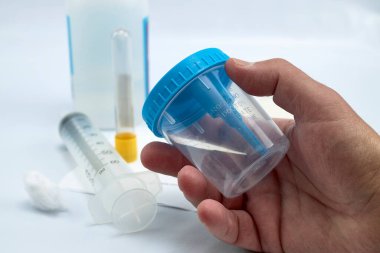 Aşı için örnek tüpleri, şırıngalar ve tıbbi cihazlar