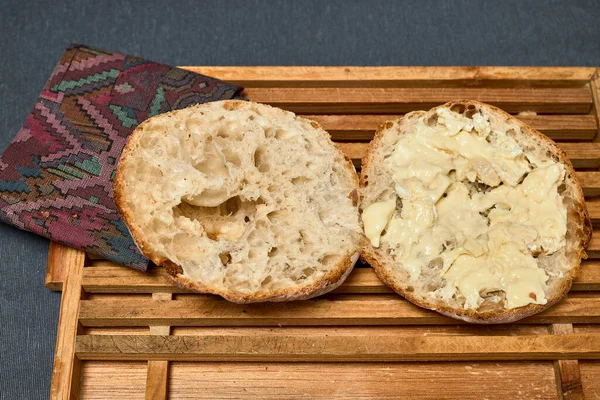 Sandwich Pâine Brânză Șervețel — Fotografie, imagine de stoc