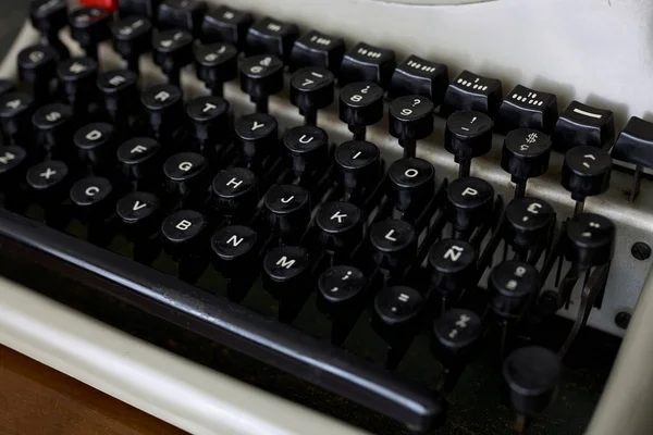 Teclado Uma Velha Máquina Escrever Dos Anos Sessenta — Fotografia de Stock
